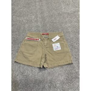 Y2K 00s Cheeky Preppy Skater Festival Micro Unionbay Khaki Stretch Shorts Sz 7